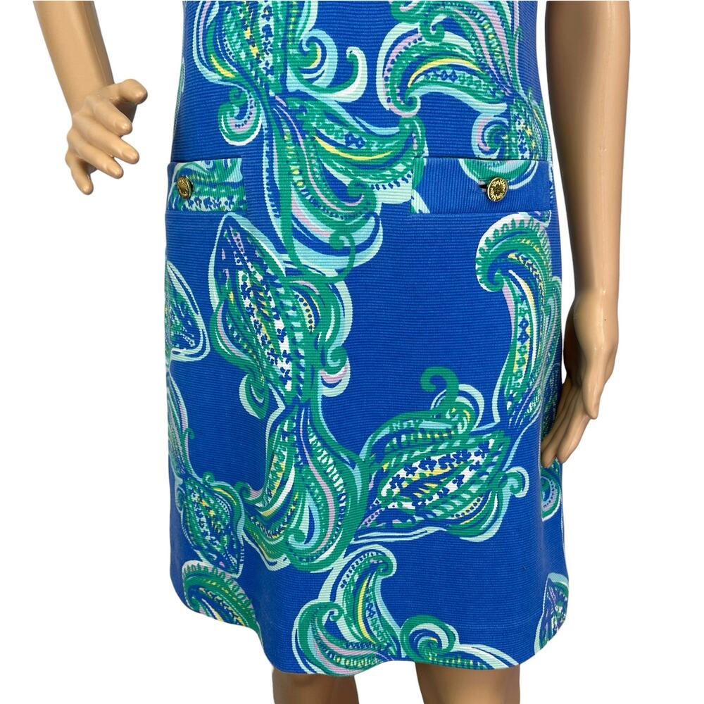 Lilly Pulitzer Layton Shift Dress Blue Crush Size M - Picture 8 of 12